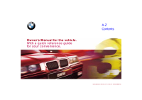 BMW3 E36 - Owners manual 